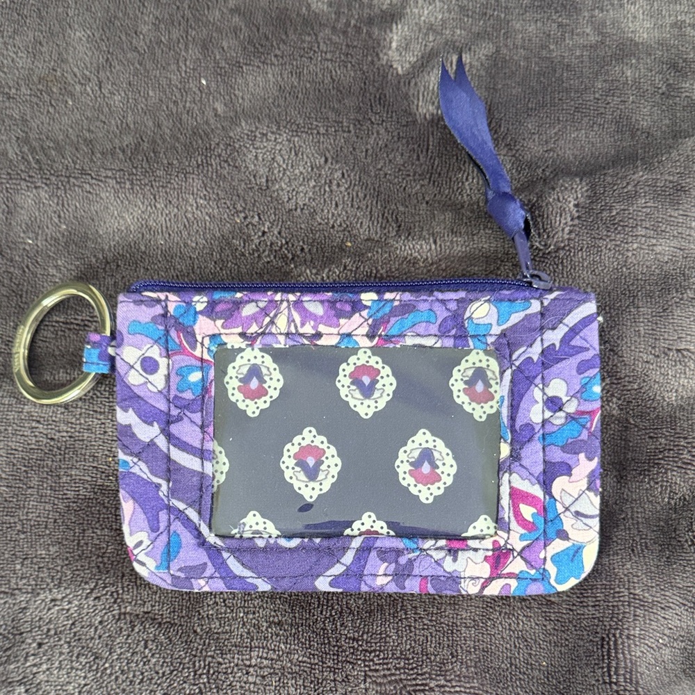 Vera Bradley Purple Floral Key & Card Holder